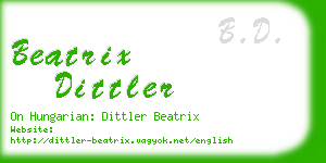 beatrix dittler business card